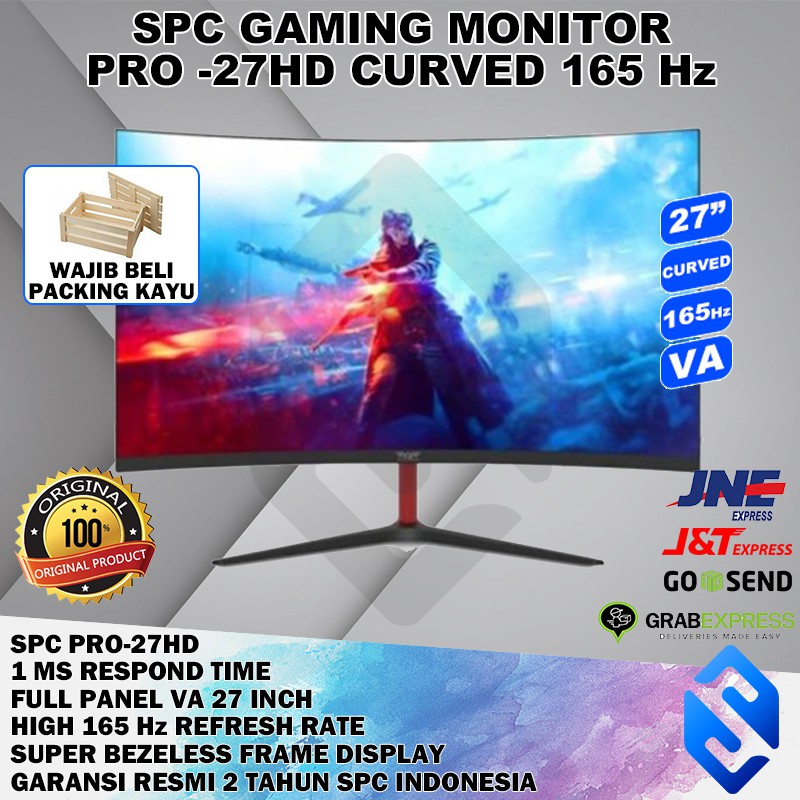 GAMING MONITOR SPC PRO SM-27HD 27 INCH 165 Hz 1MS MURAH