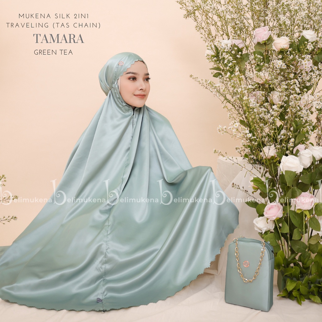 Mukena Dewasa Silk Premium Daily 2in1 Traveling ( Tas Chain ) Tamara