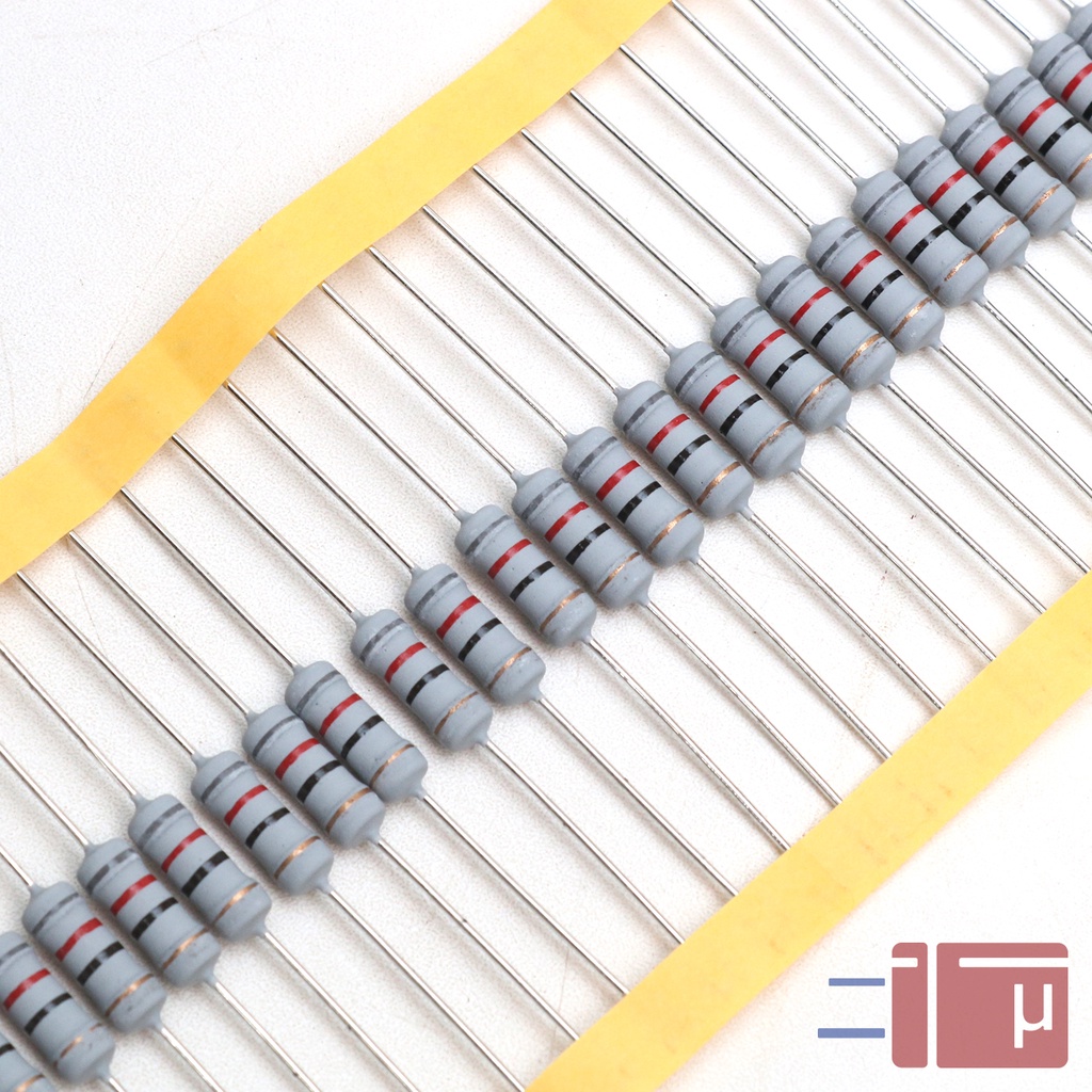 x10 Resistor 82R 82 Ohm 1W Metal Oxide 5% Taiwan Kaki Tembaga