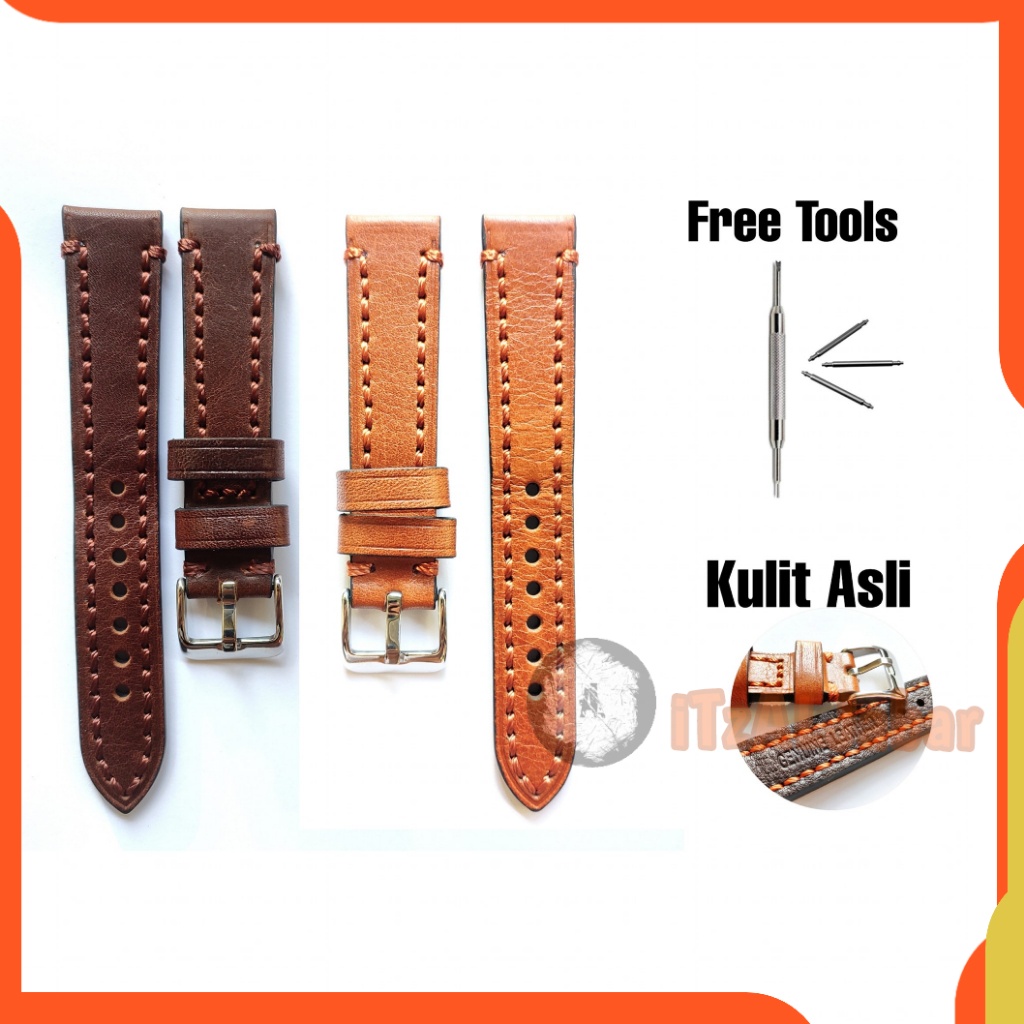 Tali jam tangan Kulit asli Leather strap Tali jam Kulit asli PR007