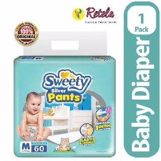 [Size M] Sweety Silver Fit Pants M60 / Popok Bayi / Baby