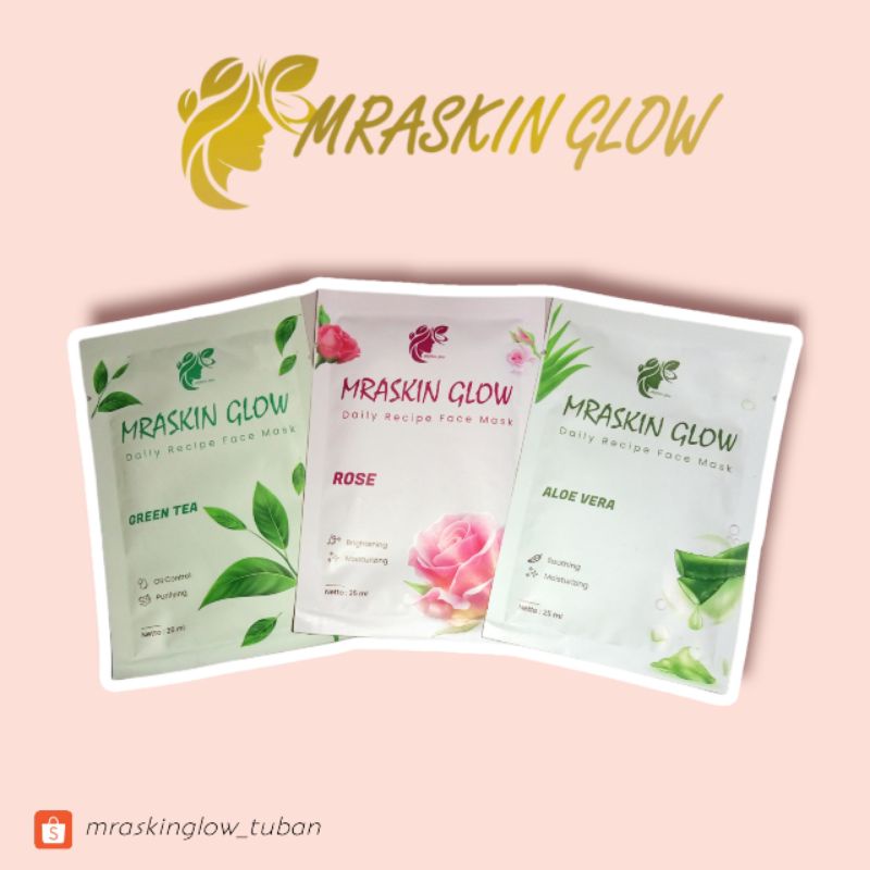 MASKER WAJAH MRASKIN GLOW || SHEET MASK MRASKIN GLOW