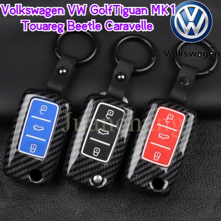 Case Kunci Mobil Bahan Silikon Karbon Untuk Volkswagen VW Golf 4 5 6 MK4 MK5 MK6 Tiguan MK1 Touareg Beetle