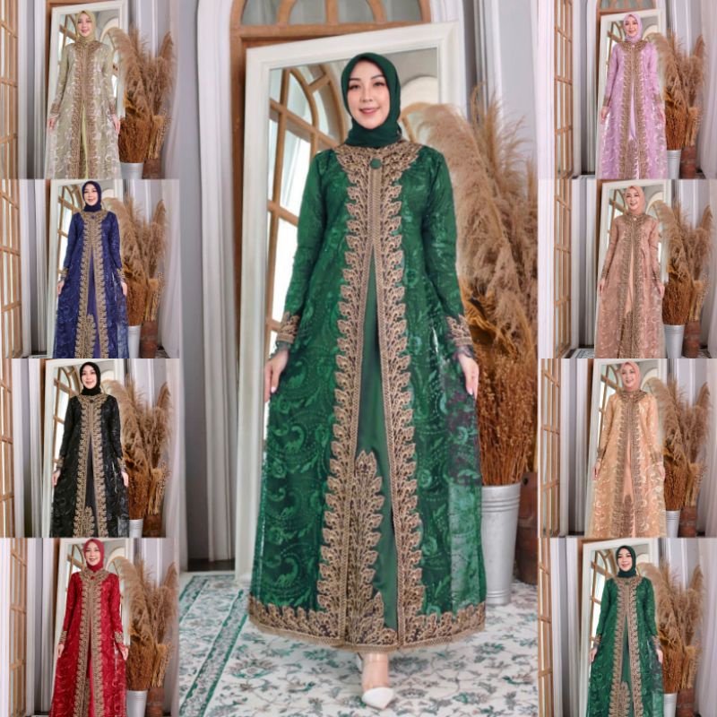 GAMIS THAMARA | BAHAN TILLE BORDIR MUTIARA | ORIGINAL By Pelangi Jaya