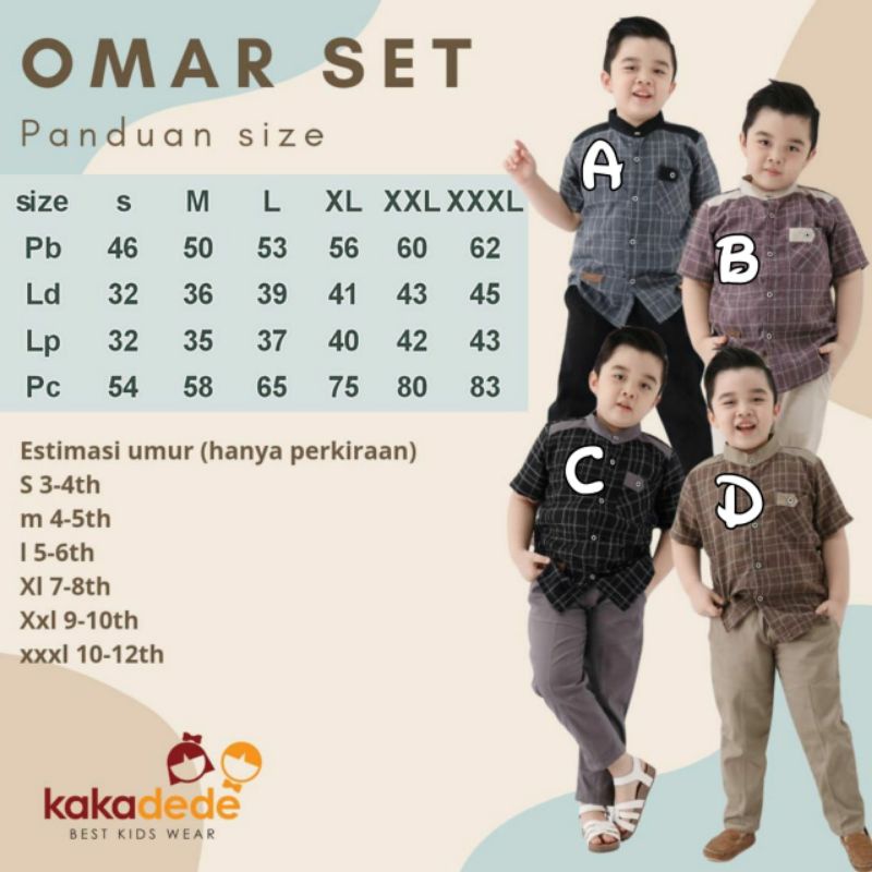 READY KHUSUS HITAM Omar set kakadede batch 1 dan PO batch 2