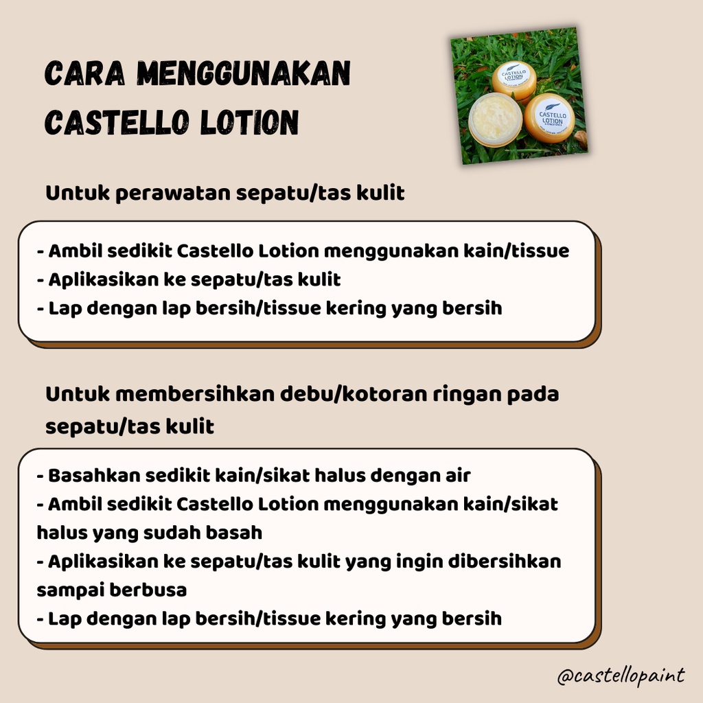 Castello Lotion &amp; Conditioner (Pembersih, Perawatan, &amp; Pelentur Kulit)