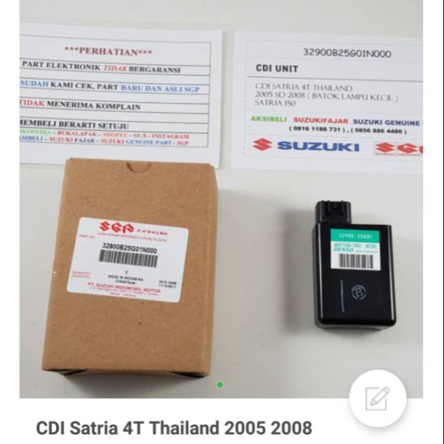 CDI Satria FU Thailand 2005 sd 2007 original SGP NON COD