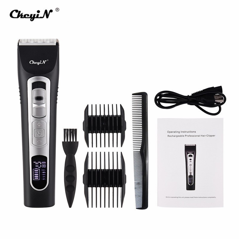 

CkeyiN Alat Cukur Rambut Elektrik dengan 3 Gear, Rechargeable, untuk Pria