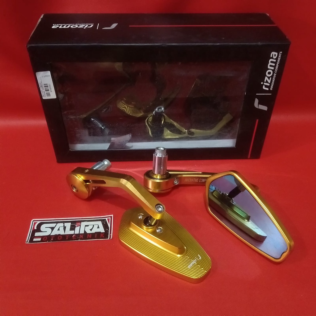 Kaca Spion Sepion Jalu Rizoma SH5514 Gold Red Silver