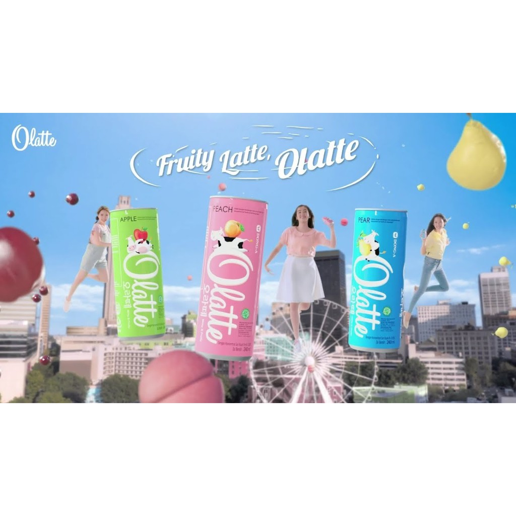 [HALAL] OLATTE Milky And Fruit Drink Apple / Peach / Pear 240ml / Minuman Susu Rasa Buah Olate Dong-A Korea