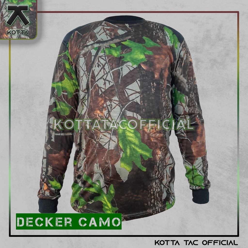 KAOS DECKER CAMO PERBAKIN - KAOS BERBURU PANJANG - KAOS KAMUFLASE - KAOS PENEMBAK - BAJU BERBURU - BAJU CAMO