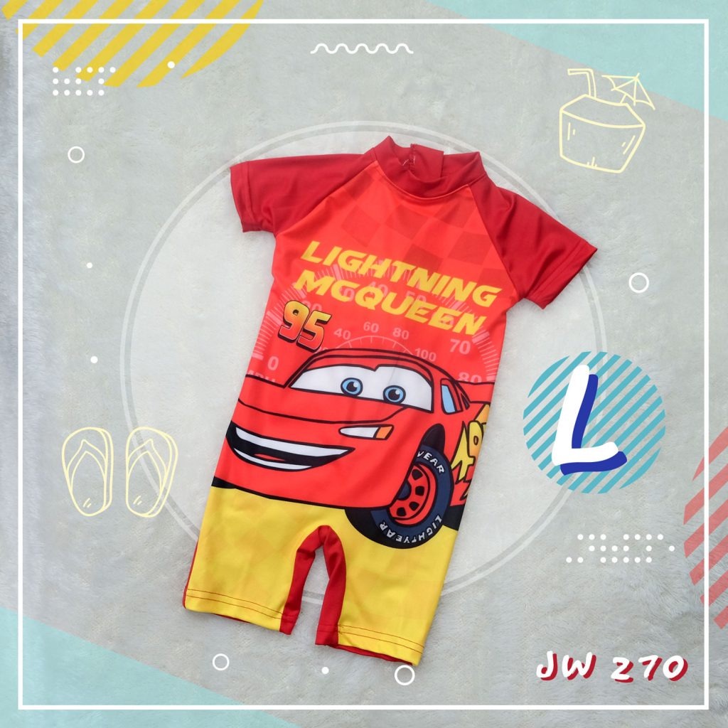 Baju Renang Anak Laki Laki Impor JW270 Motif Kartun Usia 2-7 Tahun