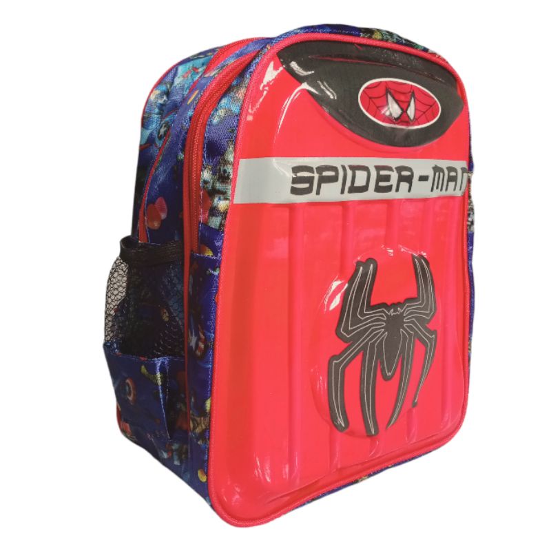 ransel SD TK PAUD LABA LABA SPIDERMAN LOGO nyala LED timbul 3D