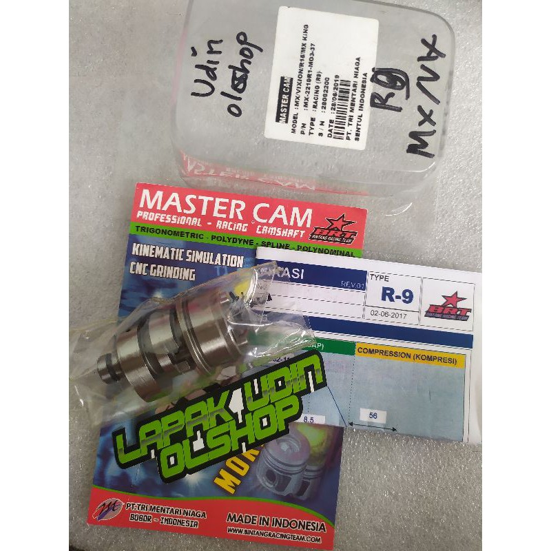 Noken As - Master Cam BRT Type R9 (RACING) Yamaha Jupiter MX 135 - Vixion - R15 - MX-KING - XABRE