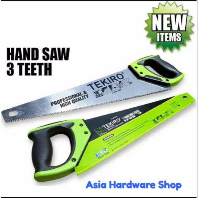 Gergaji Kayu 3 Mata 18"  TEKIRO Gergaji Tangan TPR 18 inch Inci
