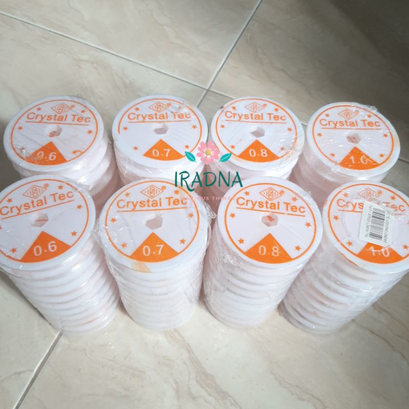Tali Karet Bening Senar Elastis Crystal Tec Korea 0,6mm - 1,0mm