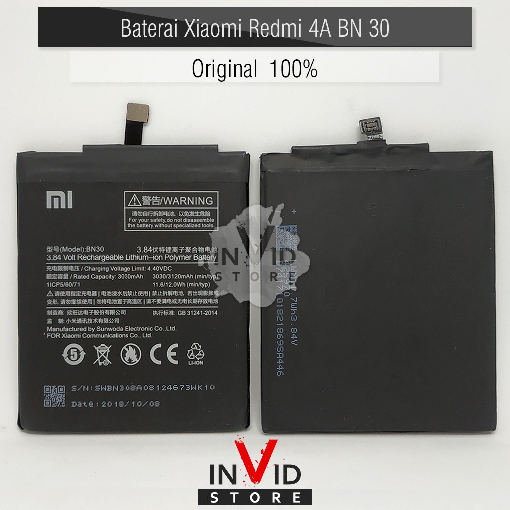 Baterai Xiaomi BN30 BN-30 Redmi 4A