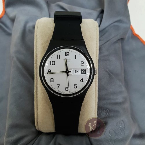 JAM TANGAN WANITA SWATCH GB743 ONCE AGAIN BLACK TERBARU ORIGINAL