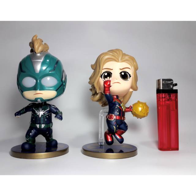 Action Figure Pajangan Captain Marvel Chibi with LED
