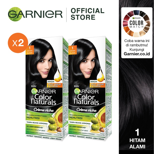 Garnier Color Natural Express Hitam - 2pcs