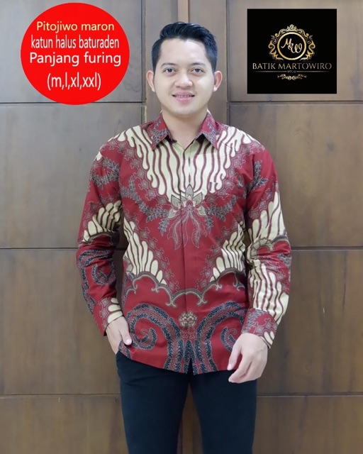 Kemeja Batik PITOJIWO FULL FURING Katun Halus Sragenan Ori Solo