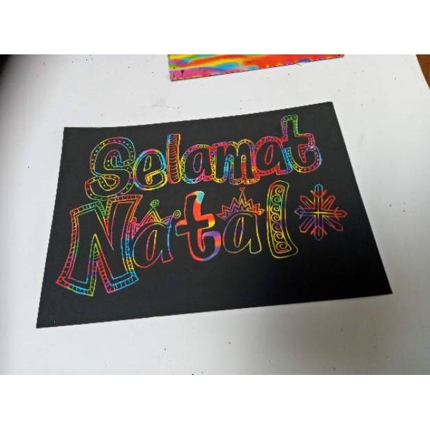 

[KODE MM0HS] Scratch Paper / Kertas Hitam Kaligrafi