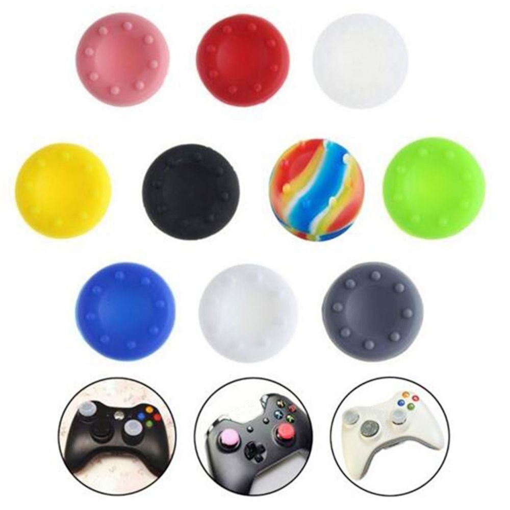 QUINTON Cute Silicone Colorful Key Protector Analog Controller Thumb Stick Grip Thumbstick Cap Cover for Sony PS3 PS4 XBOX 360 Xbox One Controller 10PCS Thumb Grips Anti Slip Thumbstick Case Cover High Quality Joystick Grip Cap/Multicolor