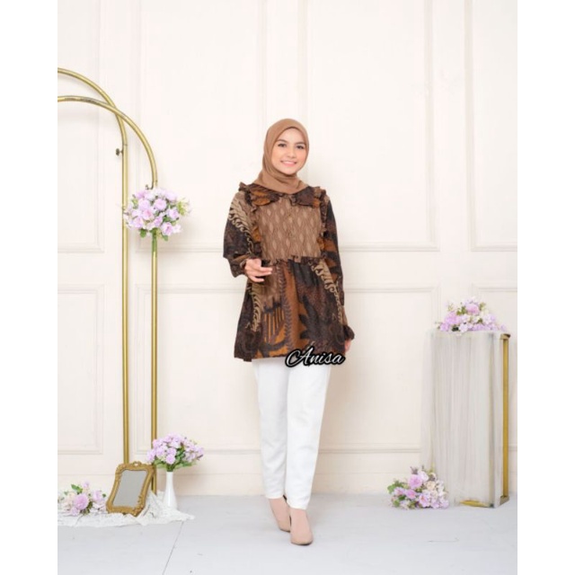 blouse batik terbaru//blouse batik modern//blouse batik cantik//atasan batik modern