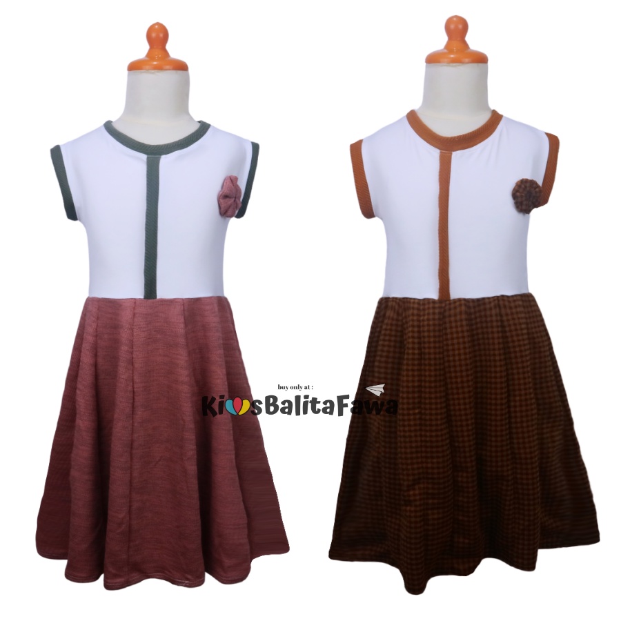 Dress Bilqis uk 5-6 Tahun / Dres Yukensi Murah Grosir Baju Anak Perempuan Harian Gaun Pesta Pakaian