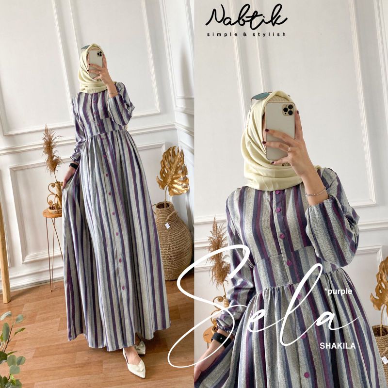 Gamis Sela new terbaru original by nabtik/terlaris