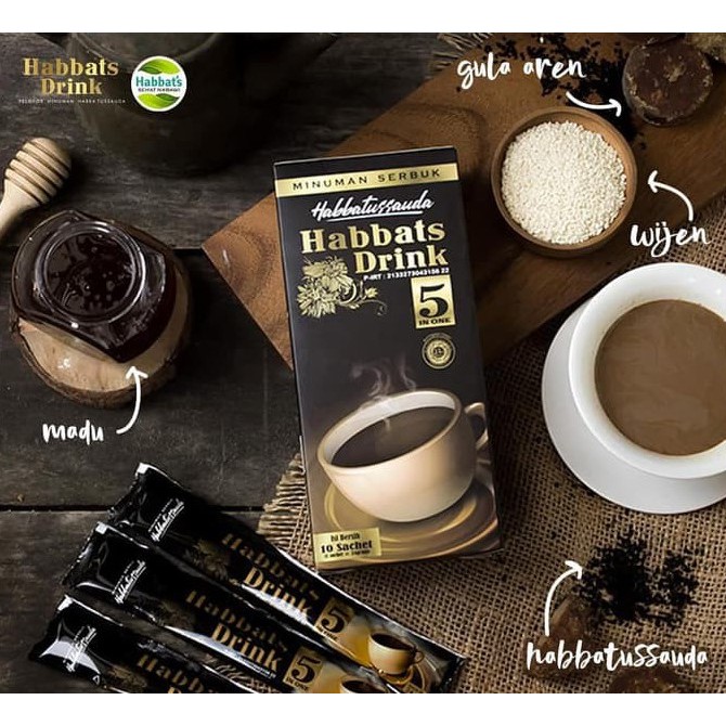 

Habbatussauda Habbats Drink 5 in 1 (Minuman Sehat 10 sachet)