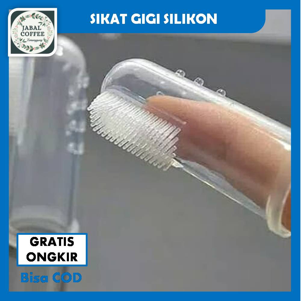 Sikat Gigi Lidah Gusi Bayi / Sikat Gigi Jari Bayi Silikon Baby Finger Teether Free Kotak J127