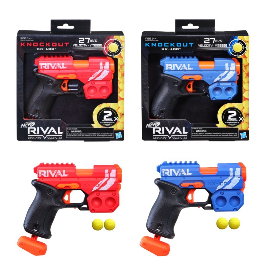 Nerf Rival Knockout/Knock Out Knockout XX-100 Ball Blaster Red/Blue