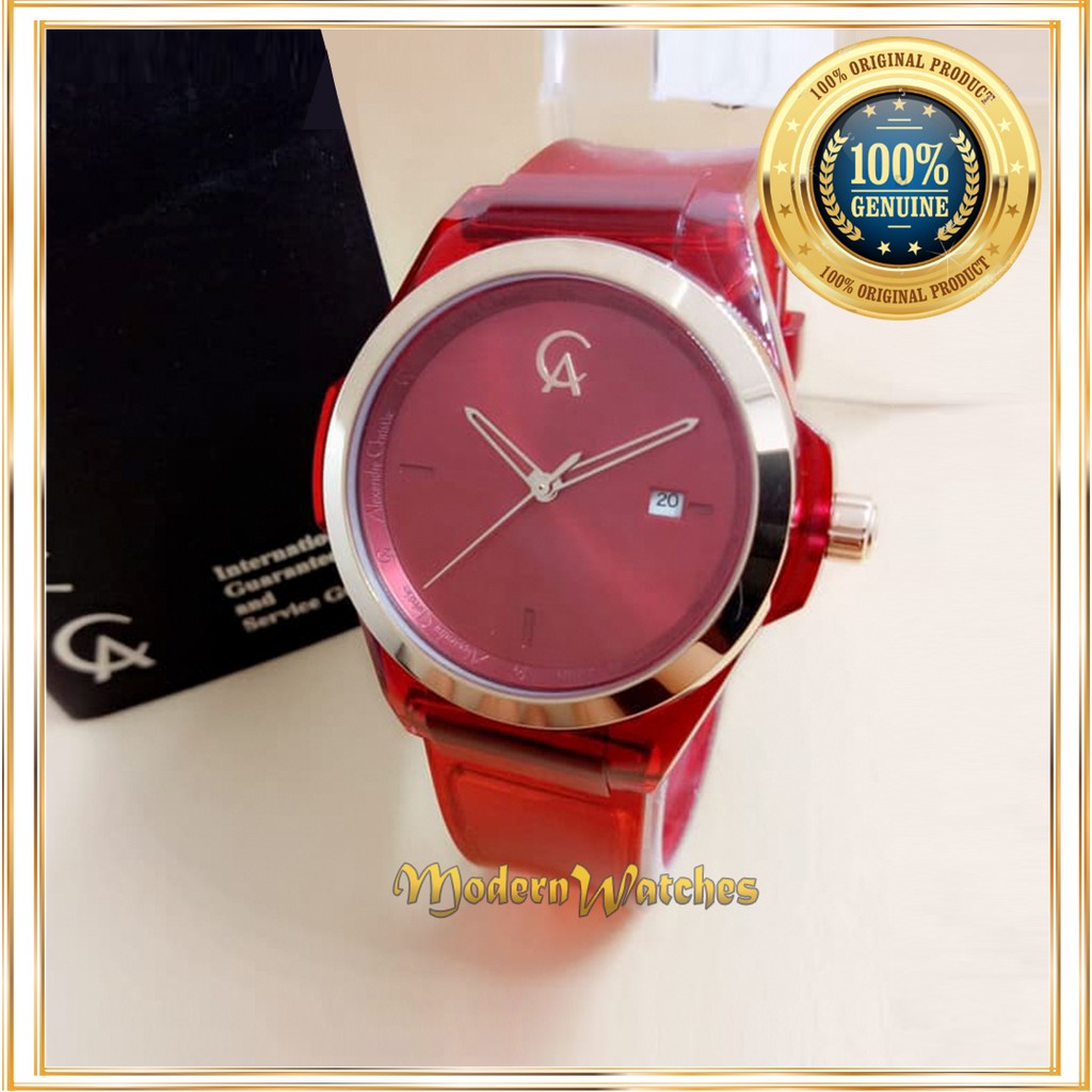 Jam Tangan Wanita Alexandre Christie AC 2809 Red Merah Jam Original Alexandre Christie Garansi Resmi