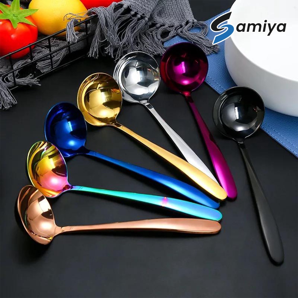 small ladle round spoon soup / sendok bulat sayur kuah sop kecil stainless