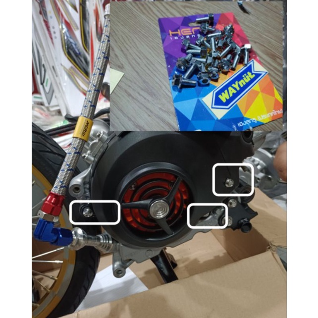 Baut 2 kunci cover kipas Yamaha Mio ( 1 biji )