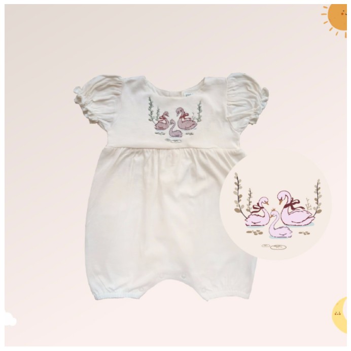 Boho Baby Bordir Bodysuit 0-2 Tahun BohoBaby BohoPanna CBKS-BOHO Rice