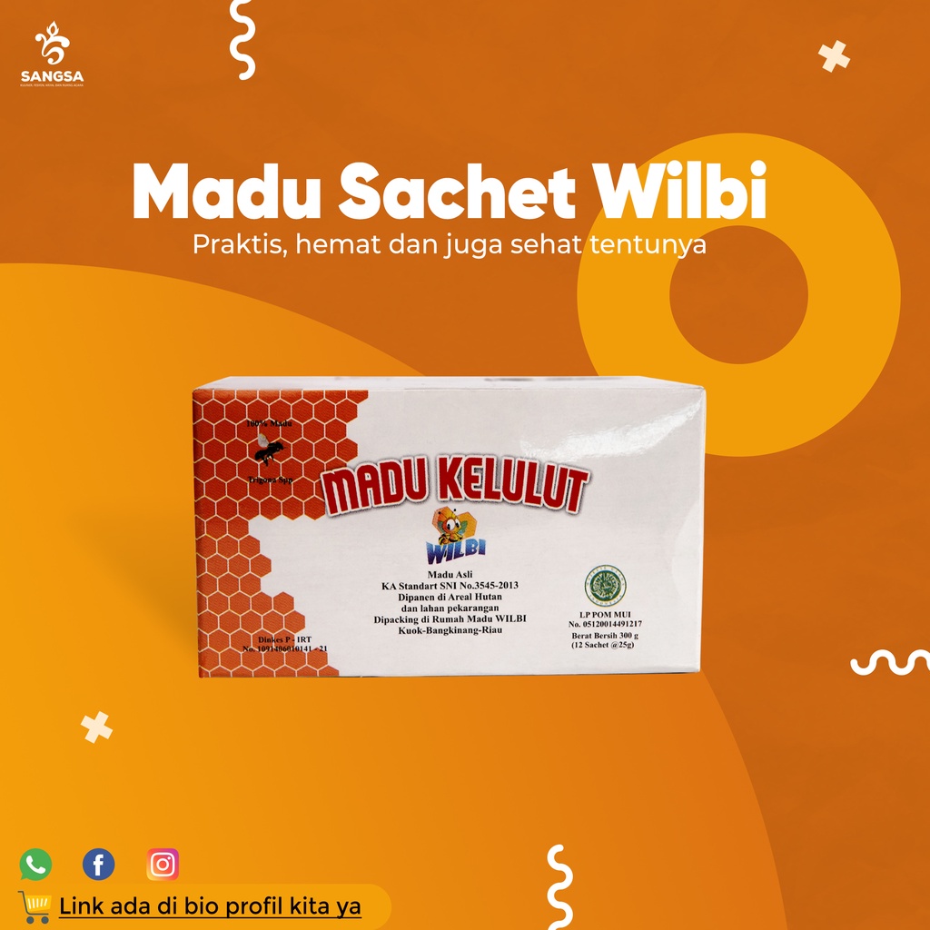 

Madu asli kelulut sachet wilbi