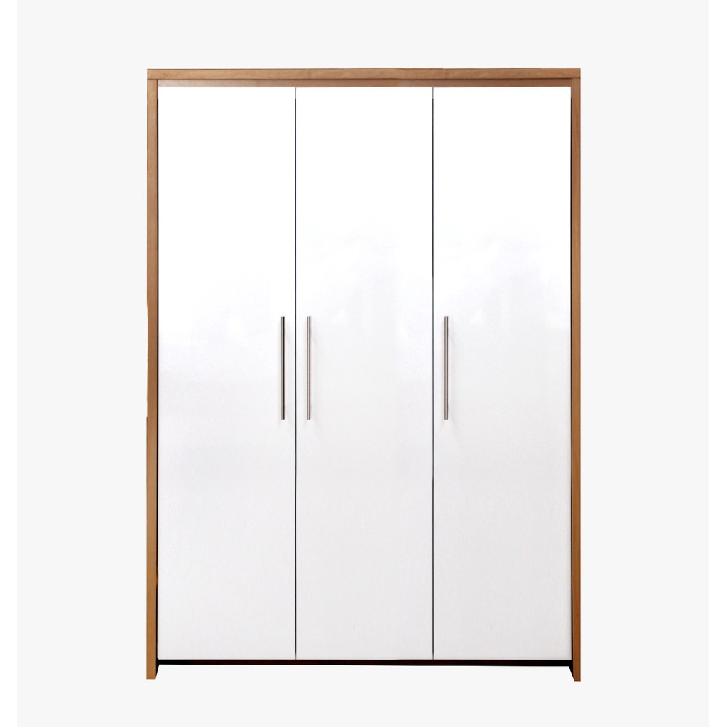 Hava Living - STOCKHOLM Lemari Pakaian 3 Pintu warna putih dekorasi kamar tidur minimalis terjangkau