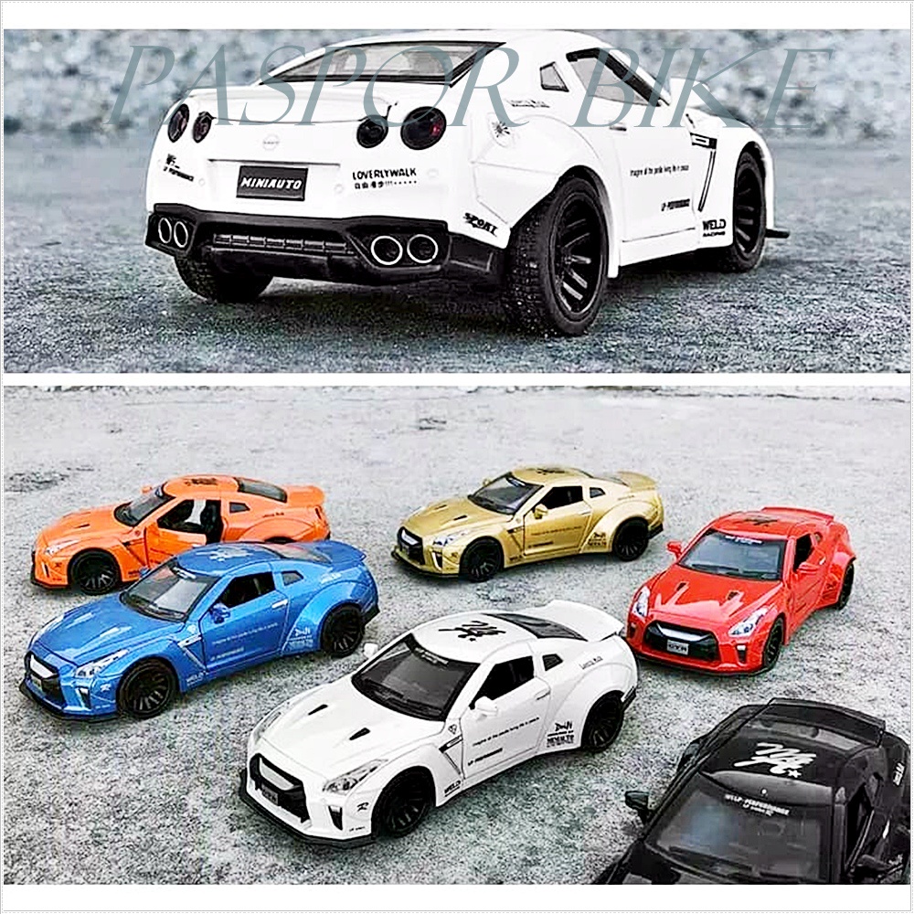 MINIAUTO Diecast Nissan GTR Nismo Miniauto 1:32 Miniatur Mobil Mainan