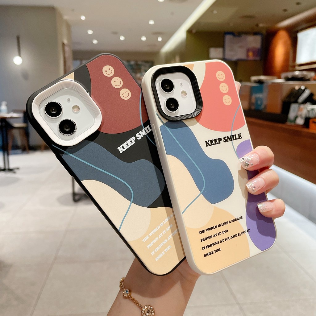 Morandi 3in1 Hard Case Pelindung Lensa Bumper Shockproof Untuk IPhone 6 6s 7 8 + 14 Plus X Xr Xs Max 11 12 13 14 Pro Max 11