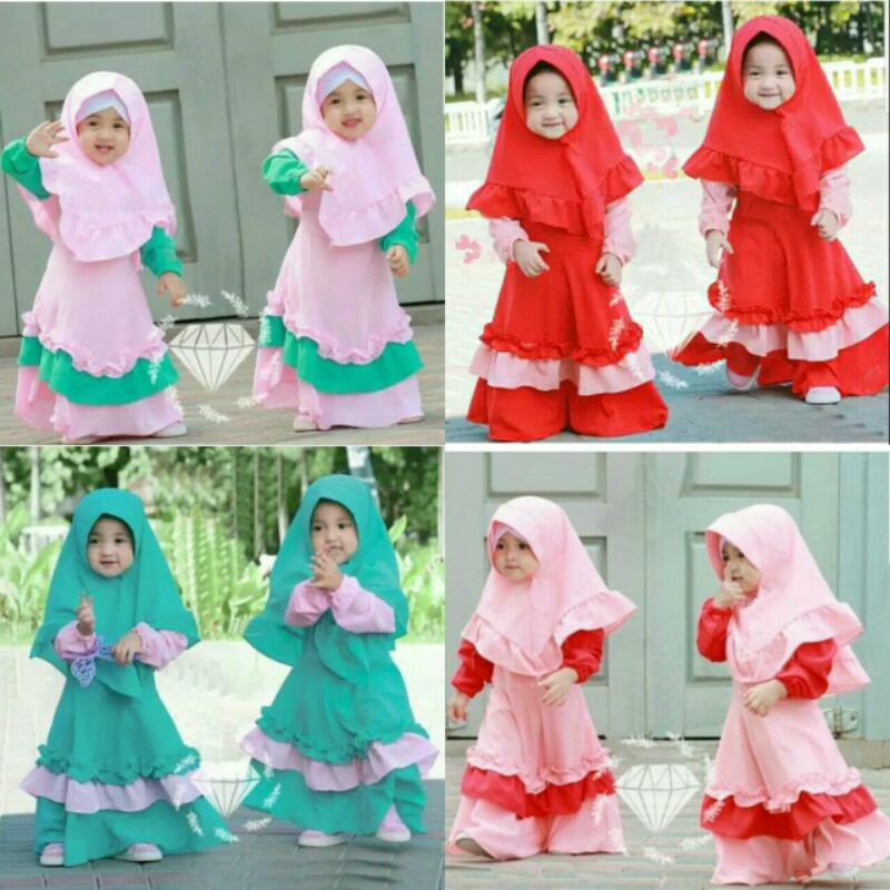 uzi olshop/gamis murah milova kids/ fashion muslim anak