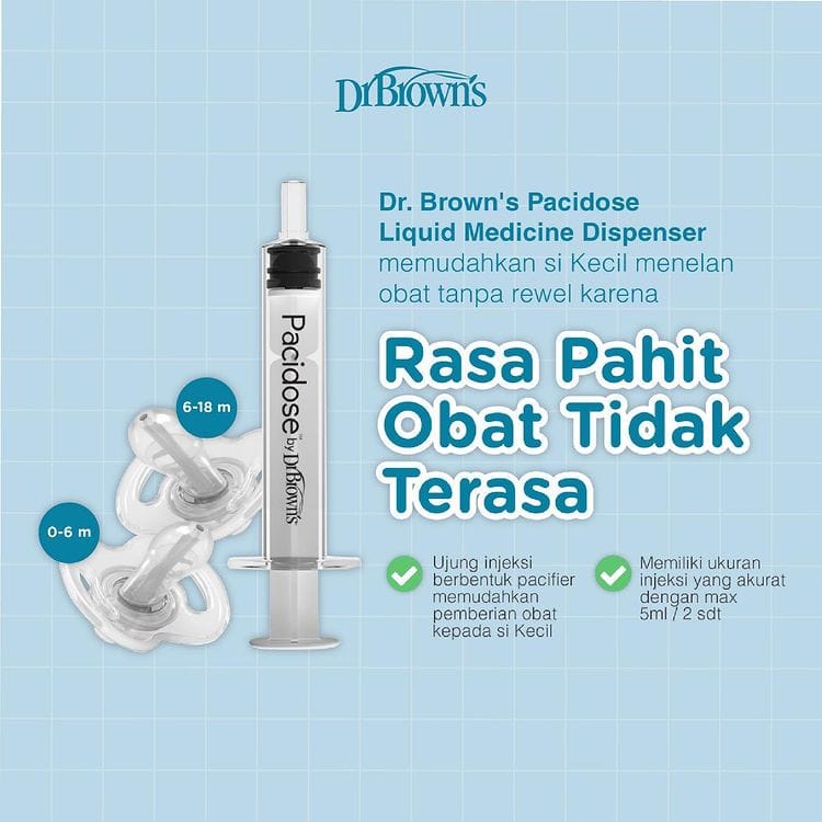 Dr. Brown's Pacidose Liquid Medicine Dispenser, Combo Pack - Stage 1 &amp; Stage 2 / Pipet Obat Bayi