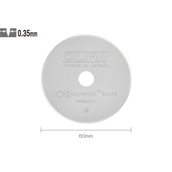 

Refill Rotary Cutter 60mm RB60H-1 Spare Blade Olfa