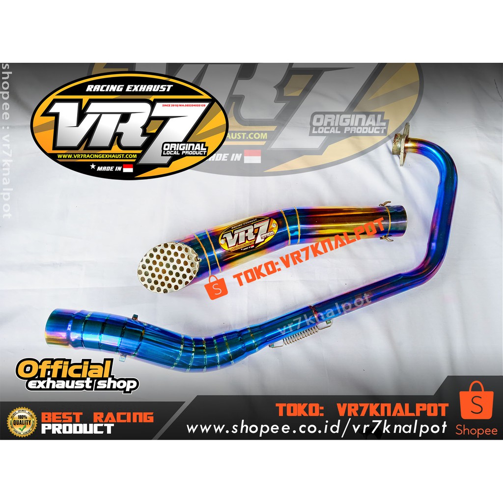KNALPOT VR7 TWO TONE JARING SAMPING VIXION SATRIA FU CB150 KNALPOT VR7 TWO TONE JARING SAMPING VIXION SATRIA FU CB150