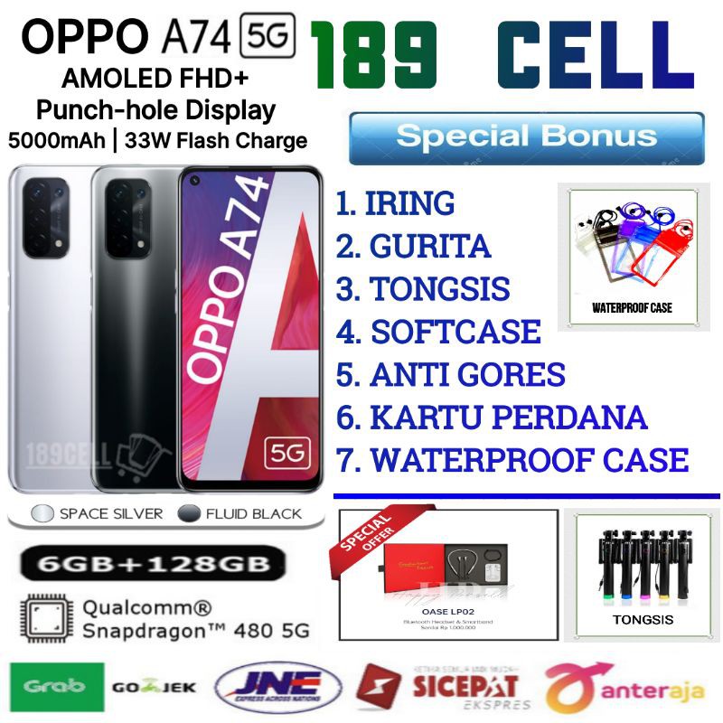 OPPO A74 5G | 4G RAM 6/128 GB | A57 4/128 4/64GARANSI RESMI OPPO INDONESIA