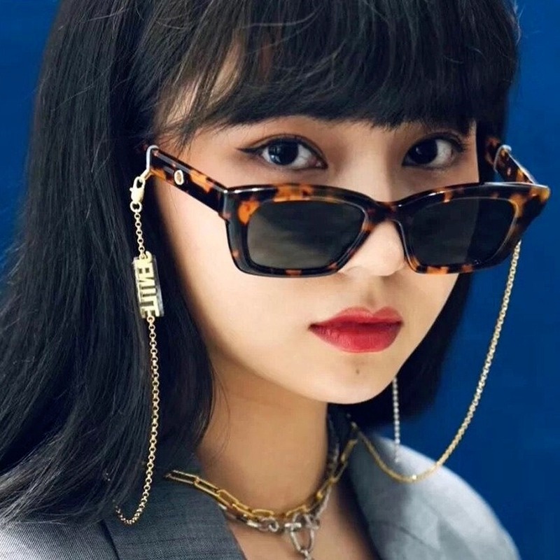 (YUZHU) COD Kacamata Hitam Bentuk Persegi Panjang Gaya Korea Untuk Wanita Kacamata Hitam Rectangle Sunglasses Women