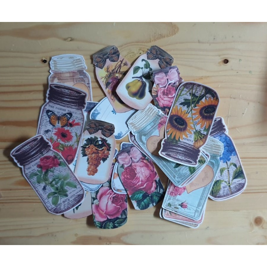 Journaling Deco - Vintage Jar Sticker VJ-01 (10pcs)