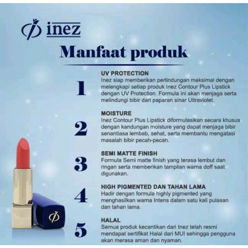 Lipstick Inez/Color Contour Plus Lipstick Inez Cosmetics