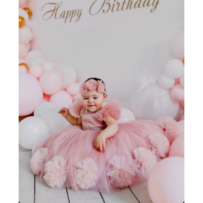 gaun vivian dress bayi neychan gaun pesta anak
